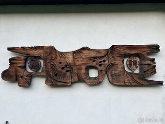 Dřevěná plastika-autorská práce, 80. léta