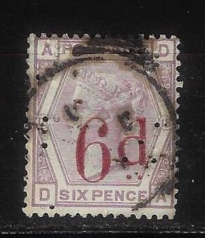 Velká Británie - Mi: 71 - rok 1883 (90€) perfín