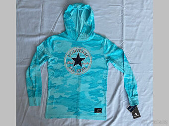 NOVÉ tričko Converse s dl. rukávem a kapucí, vel. 12/13 let.