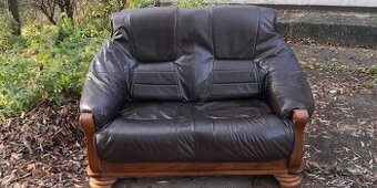 Kožená masivní sedací souprava(dvojsedačka)