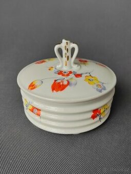 Okouzlující porcelánová bonboniéra/cukřenka Hertel Jacob1930