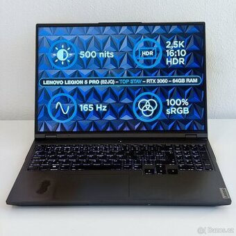Lenovo Legion 5 Pro – 16ACH6H (82JQ) | TOP stav | 64 GB RAM