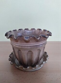 Bechyňská keramika - květináč s podmiskou
