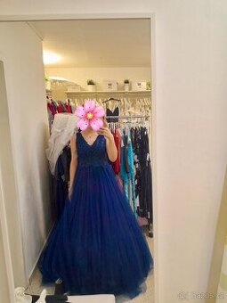 Modré plesové šaty - 1