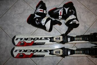 lyže Stockli 100 cm , lyžaky Atomic