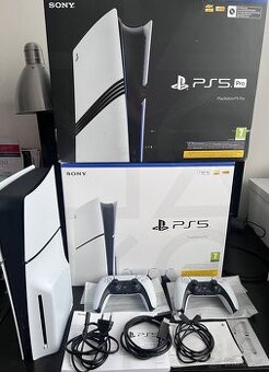 PS5 Slim 1TB s mechanikou 2 měsíce starý v záruce + dva ovla