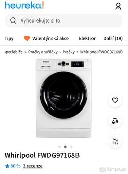 pracka se susickou Whirlpool fwdg97168B