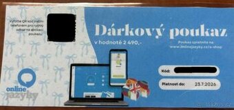 Jazykový kurz - online, voucher 2 ks