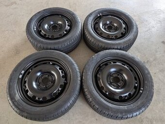 Nepoužitá kompletní kola (disky 5x100+letní pneu 195/55/R15)