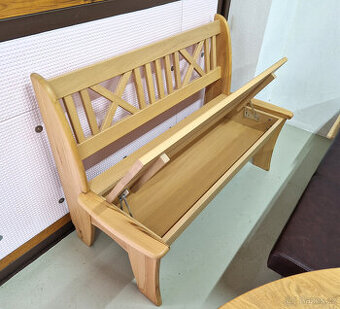 Nová lavice masivní buk s úložným prostorem více ks