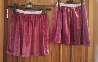 Sametové sukně, zn. PEPCO vel. 128 a vel. 116