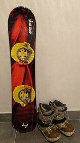 Dětský snowboard STUF icon, 100 cm + boty Emery, vel. 35