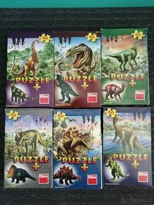 6x DINO Puzzle dinosauři 60 dílků vč. figurky