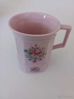 Hrnečky růžový porcelán