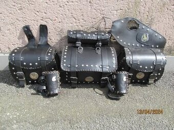 Kožené brašny na Yamaha XV535 Virago, použité.