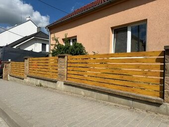 Hliníkový plot, výplň do pergol, dřevodekor - 1
