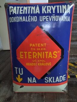 Eternitas - stará smaltovaná reklamní cedule