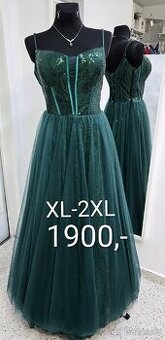 NOVÉ plesové šaty LAHVOVĚ ZELENÉ