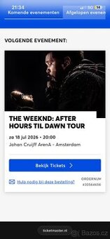 2x lístky na THE WEEKND