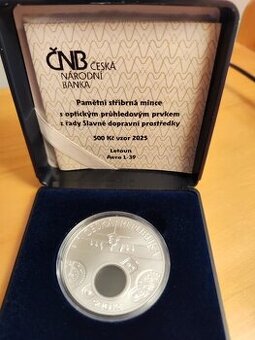 Stříbrná mince 500 Kč 2025 Cvičný letoun Aero L-39 Albatros