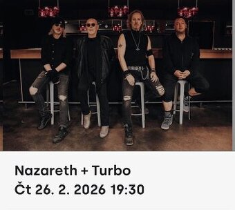 Lístky do 3.radu na vypredaný koncert Nazareth+Turbo v Brne