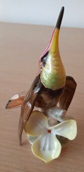Porcelánová soška kolibřík Hutschenreuther