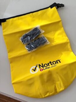 Velky  voděodolný vak Norton LifeLock z pevného pogumovaného