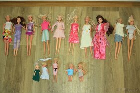 LEVNĚ - 10 ks panenky Barbie + 5 ks malých panenek zdarma - 1
