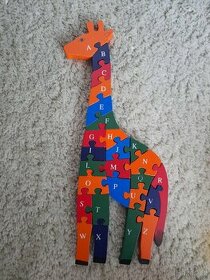 Dřevěná skládačka žirafa - 1