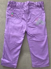 Dívčí fialové kalhoty vel.86 a džíny s hvězdičkami vel.80