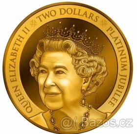 Kráľovná Alžbeta II.-1/4 oz platinové jubileum 70 rokov - 1