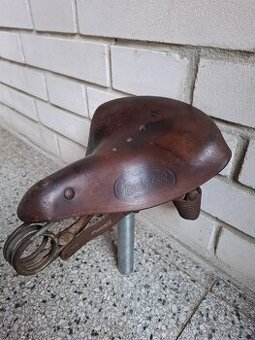 Retro kožené sedlo Tourist pružinové