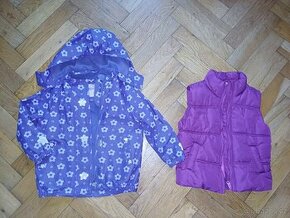 Nepromokavá bunda, vesta, deštník, 3-4 roky, velikost 98-104
