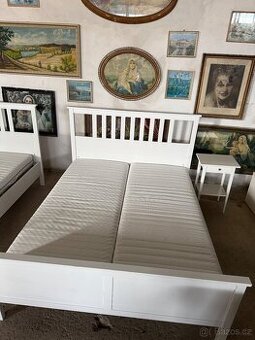 Ikea postel HEMNES 1 plus 1 noční stolek