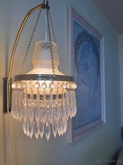 Starožitná lampa. Bohémský křišťál.