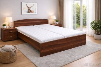 Postel nové dvoulůžko komplet s matracemi