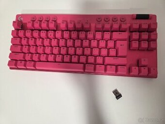 Klávesnice Logitech Gaming G Pro X TKL Lightspeed - růžová