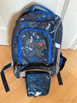 TOPGAL aktovka - T-REX modrá 1.-2.třída