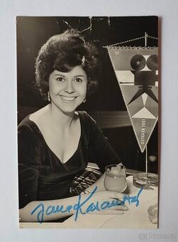 ORIGINÁL AUTOGRAM JANA KASANOVÁ-HEREČKA(1940-2014)
