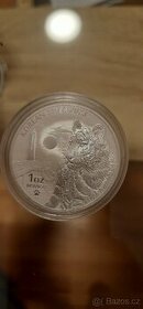 Korejská stříbrná mince. Tygr 1 oz
