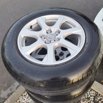 Prodám alu kola Audi Q5, letní pneu Goodyear 235/65 r17