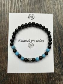 Minerální náramek pro muže Onyx a Howlit