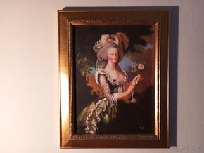 Olejomalba na plátně - zdobený rám 490x390 mm - 08 -