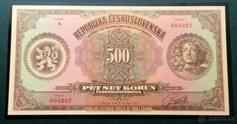 Bankovka 500 Kč emise 1923 hnědý legionář série A, Novotisk