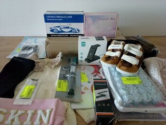 Mix různých věcí ženy děti muži elektro domácnost oblečení a