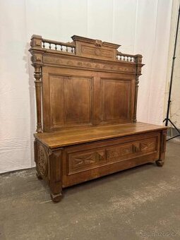 Starožitná dubová lavice (134022)