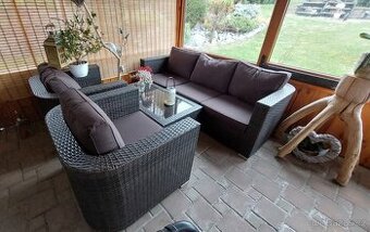 Zahradní set z umělého ratanu Nünning, TOP stav, polstrování
