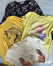 4 x dívčí triko s koňmi vel. 146-152