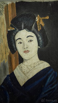 Větší obraz olej na plátně,2 ks