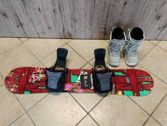 Dětský snowboard Ride, vázání Flow, boty Lamar